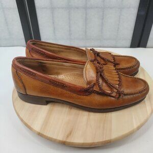 Allen Edmonds Kiltie Slip-on Loafer Dress Shoe Tan/ Caramel Men US 13B